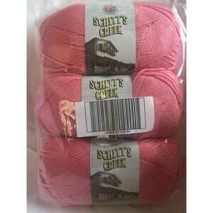Lion Brand Schitt’s Creek “Moira’s Rose” Bright Pink Yarn 3 Skeins NEW